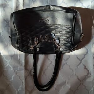 Used black guess handbag
